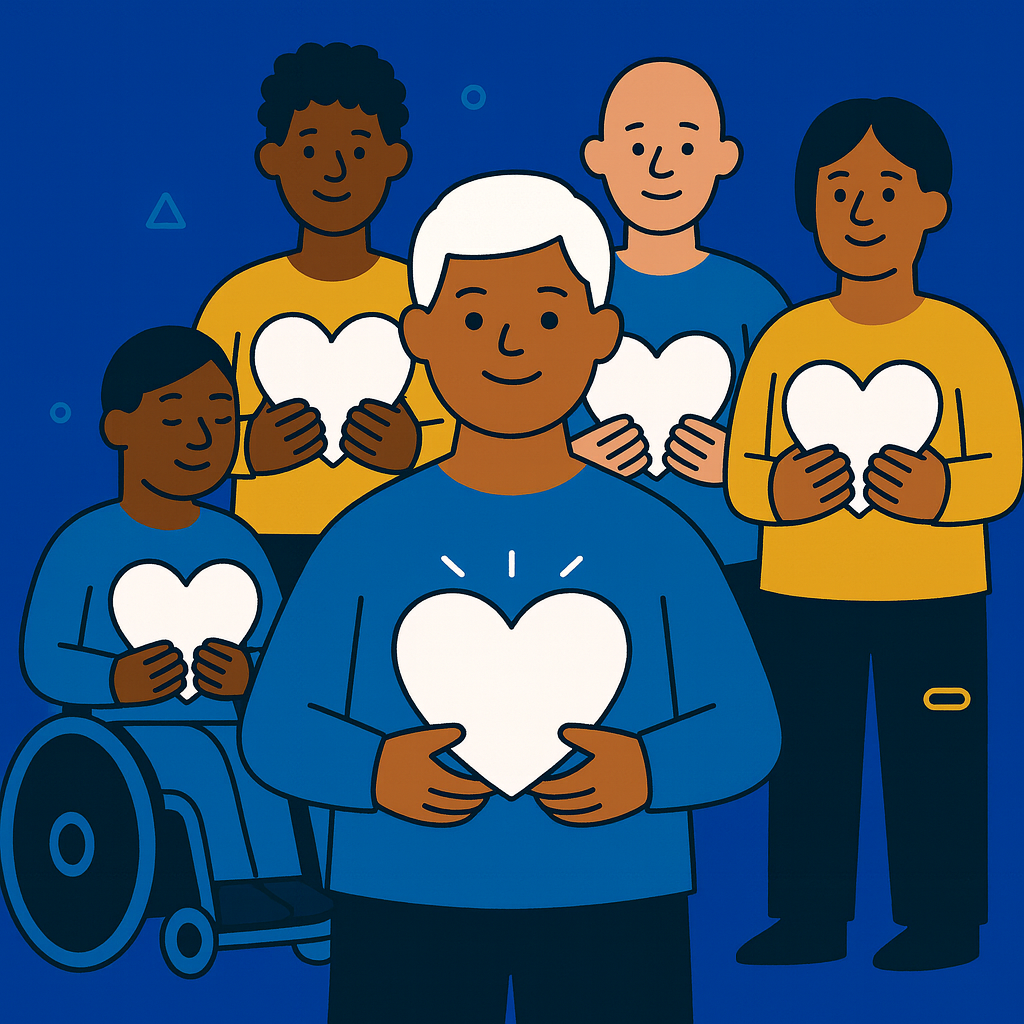 Decorative illustration of people